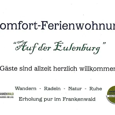 Komfort-Ferienwohnung Auf Der Eulenburg Grafengehaig Extérieur photo